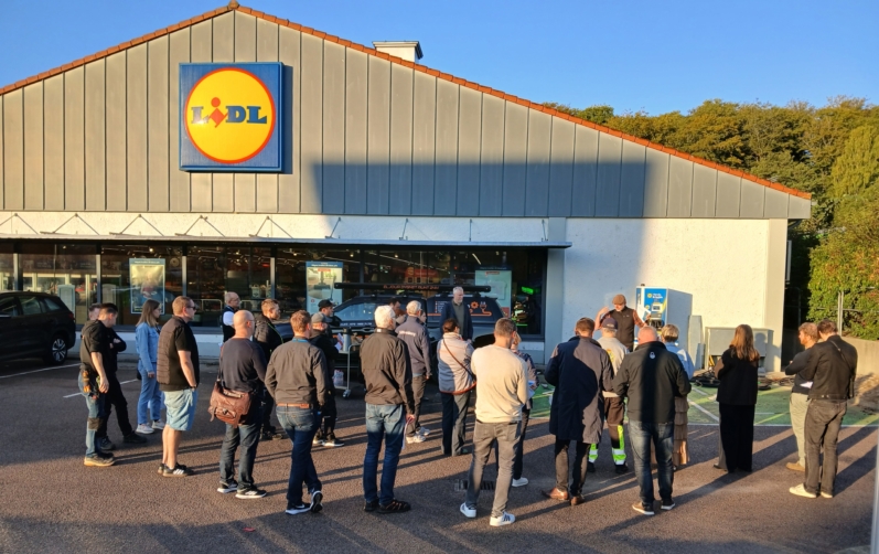 Många samverkande organisationer var på plats för att öva reservkraftsinkoppling i Karlshamn.