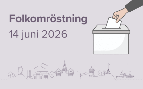 Text i bild: Folkomröstning 14 juni 2026.