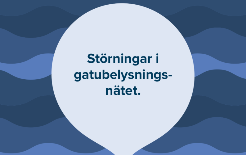 Text i bild: Störningar i gatubelysningsnätet