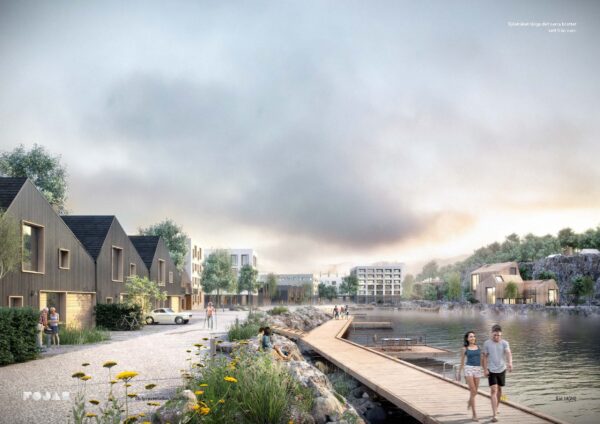 Visionsbild över Stärnö Sjöstad.