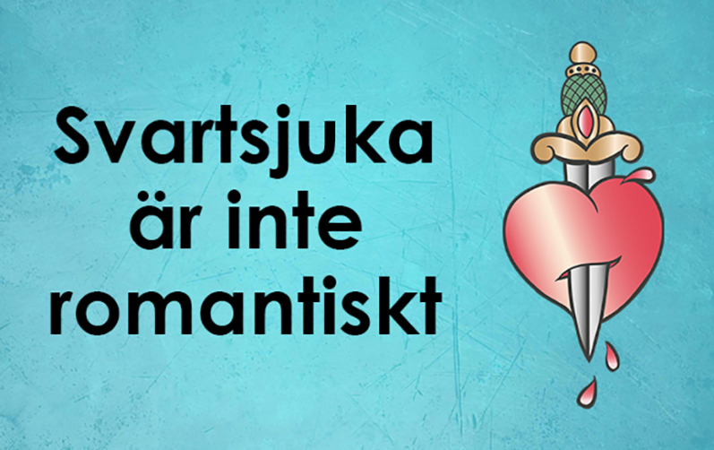 Foto på ett hjärta med en kniv i .